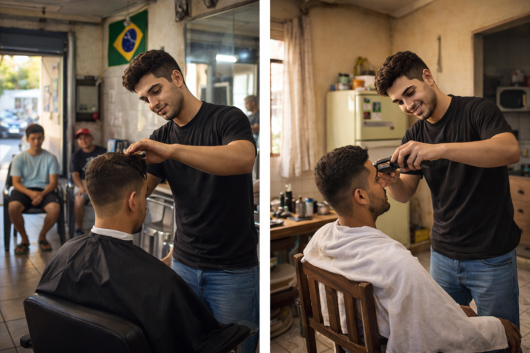 Começar como barbeiro: trabalhar em barbearia ou cortar cabelo em casa?